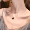 designer van clover necklace 2024 new sterling silver s925 lucky clover collarbone chain ladies simple fashion girlfriend gift