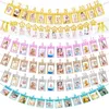 Party Decoration 12 månad född Garland Po Frame Banner Happy Birthday Decorations Kids Baby Boy Girl 1st One Year Supplies