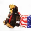 Gefüllte Plüschtiere 60 cm Donald Trump Bär Spielzeug Cool USA Präsident mit Flagge Niedliche Tierpuppen Spielzeug Kinder Geschenke LJ200902 Drop Lieferung Dhknb