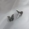 Stud Earrings Retro Butterfly Women's Design With A Sense Of Individuality And Coldness Dark Vintage