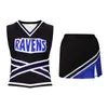التشجيع One Tree Hill Affer Ravens Ravens Tops Tops Skirt Girls Cheerleader Comply School School Assion Halloween Outfits 231201