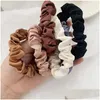 Haaraccessoires Chouchou Haarbanden Stropdas Dames Voor Satijnen Scrunchies Stretch Paardenstaarthouders Handgemaakt Drop Delivery Producten Gereedschappen Dhfbv