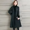 Women's Leather 2023 Coat Real Jacket Winter Women Collar Sheepskin Female Korean Long Coats Clothe