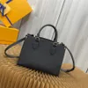 Onthego PM Mini 25cm Empreinte Leather Bags Bags Women Women Bag Bag مع الأشرطة حقائب اليد 241Q