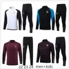 22 23 24 Erkek Çocuk Trailtsuits Logo Nakışları Almanca Futbol Eğitim Giyim Açık Giyin Jogging Shirt Almanya Chandal Futbol Yarı Çekme Eğitim Takım Sweatshirt Kiti