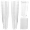 Engångskoppar sugrör 20st Clear Heart Drinking Tumblers Couples Mugs Sharing Cup For Wedding Cocktails Party and Cold