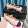 23SS Womens Dress Shoes Ballet Mary Jane Shoe Designer Lambbskin Laiders Ladies Leisure Shoe Slip on Slides Outdoor Round Toes Shoes مع أكياس الغبار البغال الكلاسيكية