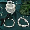 Obroże dla psów 4 sztuki luksusowy regulowany kryształowy cyrkodon Pearl Pearl Pearl Pearls Pet Naszyjnik