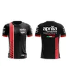 413o T-shirts pour hommes 2023/2024 Nouvelle équipe de course de Formule 1 F1 Été Aprilia Short Sportswear Rallye Impression 3D Respirant Séchage rapide Populaire Col rond Décontracté