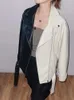 Женская кожаная куртка FTLZZ на весну и осень, уличная одежда, свободное пальто из искусственной кожи с лацканами, женская модная мотобайкерская искусственная мягкая куртка с поясом