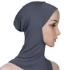 Ethnic Clothing Muslim Arab Women Solid Color Modal Hijab Inner Scarf Shawl Turban Islamic Lady Female Nun Sister Headwear Hat Headcover