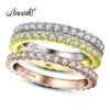 AEW Sólido 14K 585 Ouro Branco 1 2ctw 2mm DF Cor Anel de Casamento para Mulheres Senhoras Anel 210310201d