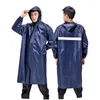 Raincoats clássico masculino oxford pano capa de chuva com mangas adulto bateria carro engrossado chuva de corpo inteiro