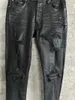 Herenjeans Heren Mx1 Coating Wax Zwart