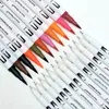 Watercolor Brush Pens 12/60//100/120PCS Dual Tip Brush Marker Pen Fine Liner Watercolor Art Markers For Coloring Drawing Painting sketching markers 231202