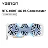 Cartões de gráficos Yeston RTX4060TI VEDIO GDDR6 RTX 4060TI 8G NVIDIA GAMING GPU 3XDP 1XHDMI 8PIN 128 BIT para B650M WIFI SOBELA 7700X