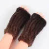 Rękawiczki bez palców Kobiety Rękawiczki Prawdziwe dzianinowe rękawiczki bez palców z norki zimowe rękawiczki mocne elastyczność prawdziwe rękawiczki futra dla kobiet zimne dni 231201