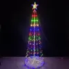 Decorações de Natal Cônico Rotativo Ramo de Árvore Luz LED Torre de Cone de Árvore Espiral RGB Mastro Luz Luz de Cor de Árvore de Natal 231202