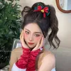 ヘアアクセサリークリスマスヘッドウェアかわいい弓ヘアピン女性クリップベルファーボールバレットポー装飾ギフト