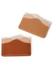 Card Holders Spot PU Leather Bag Dark Light Brown Gradient Yunshan High Appearance Level Lightweight Portable Business Gifts Can Print L