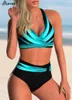 Maillots de bain pour femmes Push Up Bikinis 2023 Halter Maillot de bain Femmes Taille haute Femme Baignade Maillot de bain Baigneurs Beachwear Dames