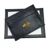 Black Genuine Leather Credit Card Holder Wallet Classic Business Mens ID Cards Case Coin Purse 2020 New Fashion Slim Pocket Bag Po240i