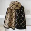 Scarves Women Autumn And Winter Double Sided Thickened Warm Shawl Scarf Classic Black White Checkerboard Cashmere Plaid