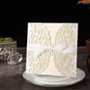 Greeting Cards 10pcs Elegant Flower Laser Cut Wedding Invitations Card Pocket Customize Invitation Cards Printing Bridal Shower Favor Decor 231202