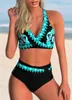 Maillots de bain pour femmes Push Up Bikinis 2023 Halter Maillot de bain Femmes Taille haute Femme Baignade Maillot de bain Baigneurs Beachwear Dames