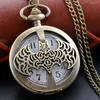 Pocket Watches Digital Display Hollow Out Bat Embossed Quartz Watch Vintage Steampunk Chain Men's Accessories Women's Jewelry Gifts