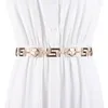 Belts Fashion Circle Metal Waist Chain Belt Women'S Gold Silver Hollow Out Waistband Hip Hop Style Dress Accessor