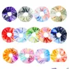 Аксессуары для волос 9 цветов Ins Veet Scrunchies Tie Dye Band Эластичные радужные ленты для волос Женский держатель петли для девочек Продукты прямой доставки T Dhpli