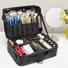 Kosmetiska väskor fall konstnär stor makeup kvinnlig kapacitet kosmetisk lagringsorganisatör verktyg fall rese skönhetsbox professionell väska makeup 231202