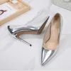 Dress Shoes Women Super Big Size 45 46 Single Shoe Women's Sexy Heels Spring Autumn French Night Show Model Walking Party