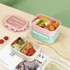 Dink towat paglia pranzo box sano BPA Bento scatole gratuitamente Bento Boxs Microwave Contenitore Coppa di zuppa per bambini