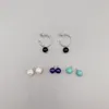 Boucles d'oreilles pendantes FoLisaUnique boucle d'oreille créoles en perles d'eau douce blanches S925 en argent sterling Onyx Lapis Turquoise classique pour les femmes