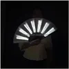 Dekoracja imprezy 1PC Luminous Folding Fan 13 -calowa LED Play Hand Hand Hold Abanico Fani dla Dance Neon DJ Night Club B1101 Drop Deli Dhwzd