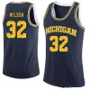 Nikivip Michigan Woerines College # 13 Moritz Wagner Basquete Jerseys # 25 Juwan Howard # 32 Luke Wilson Mens Ed Personalizado Qualquer Número Na