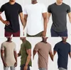 LL-FZ886 T-Shirts pour hommes hauts vêtements de sport exercice d'été vêtements de Fitness vêtements de sport en cours d'exécution chemises à manches courtes en vrac fgg