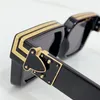 Neue quadratische Sonnenbrille im Modedesign Z1165, klassische Millionärsform, Rahmen mit doppeltem Metallstreifen, Retro-Vielseitigkeitsstil, High-End-UV400-Schutzbrille
