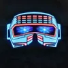 2023 nova máscara de bola controlada por voz luminescente máscara de olho dinâmica luminescência óptica difrativa fogos de artifício máscara led