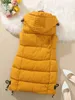 Damesvest Gewatteerde puffer met afneembare capuchon Mouwloze ritssluiting Stijlvol Herfst Winter Casual Warme bovenkleding 231201