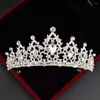 Klipy włosów ślub Tiara Crystal Princess Fashion Bride Rhinestone Crown Crown Akcesoria biżuterii