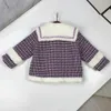 Brand Baby Designer Jacket Lapel Toddler Coat Size 120-160 Vinterbarnskläder Lägg till bomull och kanin ullbarn Ytterkläder nov25