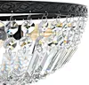 Chandeliers Round Crystal Ceiling Light Fixture Modern Semi Flush Mount Black Contemporary Metal Energy Efficient