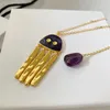 Chaînes Design de mode Purple Gem Émail Collier de poulpe pour femmes Top Qualité Accessoires Marque Bijoux À La Mode