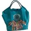 Sacs de soirée japonais pour sac à main Oxford tissu broderie nylon shopping portable corée pliable plume 231201
