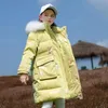 Down Coat 30 C Winter warm cotton Jacket Girls faux fur Waterproof Hooded clothes Child Outerwear Clothing Parka Snowsuit 516Y 231202