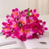 Decorative Flowers Artificial Lily Bouquet Silk Fake Flower Green Plant Restaurant Decor Simulation Pink Daffodil Orchid Hall Decoration