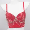 Tanks pour femmes 2023 Femmes Camisole Frangée Perlée Strass Cristal Recadrée Top À Armatures Bustier Soutien-Gorge Night Club Party Tank Y556